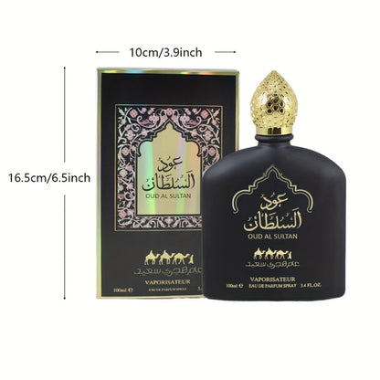 Men's Cologne Arabic Dubai Oud Eau de Parfum, Woody Floral Fruity Fragrance 3.38 oz, Middle Eastern Scent for Date Night