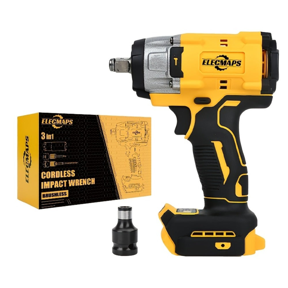 Cordless Power Tool Combo Kit for Dewalt 20V Battery - Impact Wrench 1500Nm, Brushless Drill & Screwdriver Set for Home & Construction