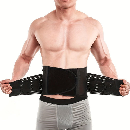 Weightlifting Belt for Men Women – Adjustable Gym Waist Support Belt with Hook-and-Loop Closure, Breathable Polyester Back Brace