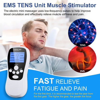 TENS Unit Stimulator for Pain Digital EMS Therapy Device for Back Neck Hip Nerve Pain for Entryways, Bedrooms and Living Spaces