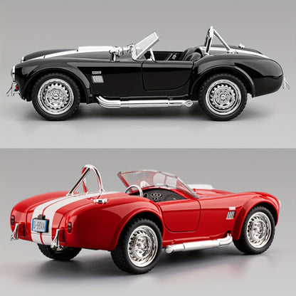 Shelby Cobra 1:22 Scale Zinc Alloy Diecast Model Car, Collector-Grade Exhibition-Quality Replica with Openable Doors
