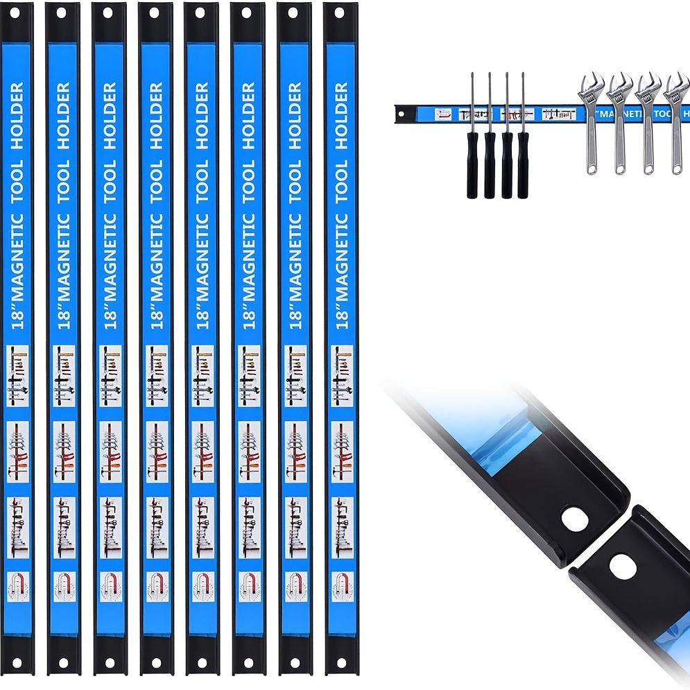 Magnetic Tool Bar Wall Mount Tool Holder 12/18 Inch, Iron Magnetic Knife Strip & Tool Rack for Kitchen