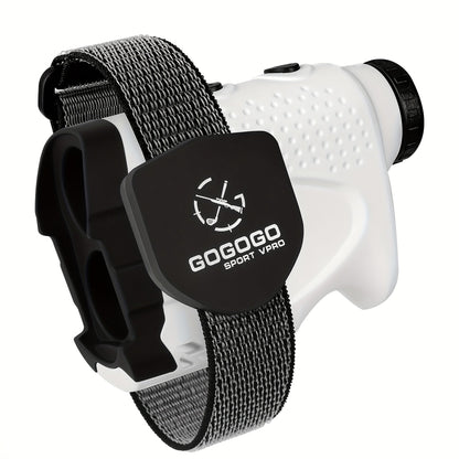 Magnetic Golf Rangefinder Strap Mount with Adjustable Black Woven Band, Hook-and-Loop Closure and Square Housing