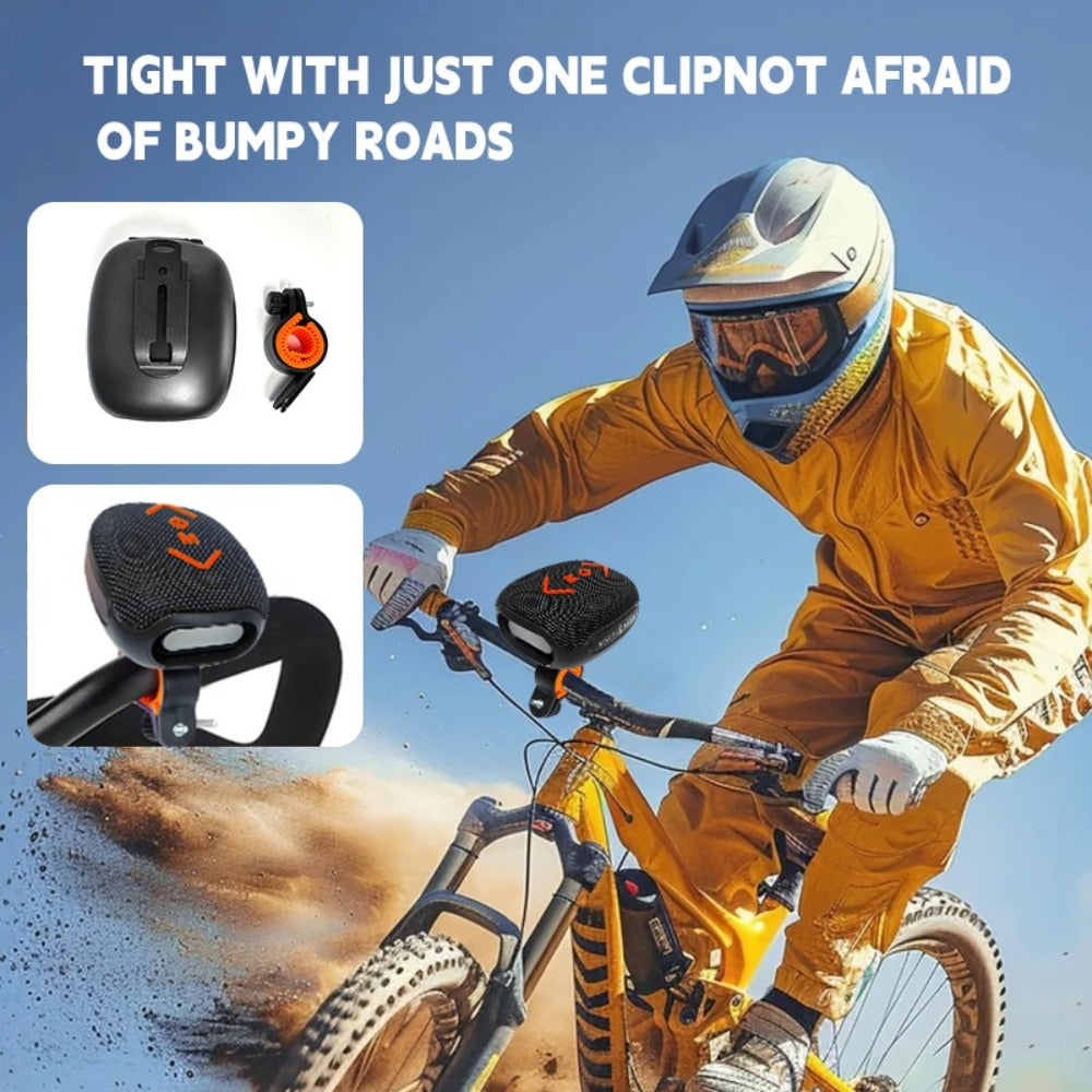 Wireless Bike Speaker with Removable Bicycle Mount for an Everyday Personal Care Routine, with the Listed Configuration