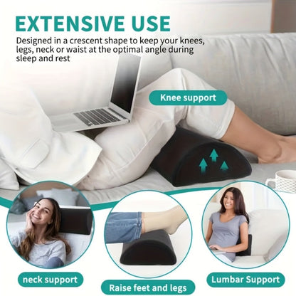 Memory Foam Lumbar Support Pillow Slow Rebound Half-Roll Multifunctional Leg Neck Back for Entryways, Bedrooms and Living Spaces