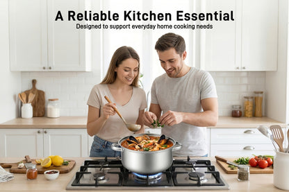Stainless Steel Soup Pot Apple Pot Heat Resistant Handles Versatile Cookware for Boiling for Home Cooking, Dining and Outdoor Meals