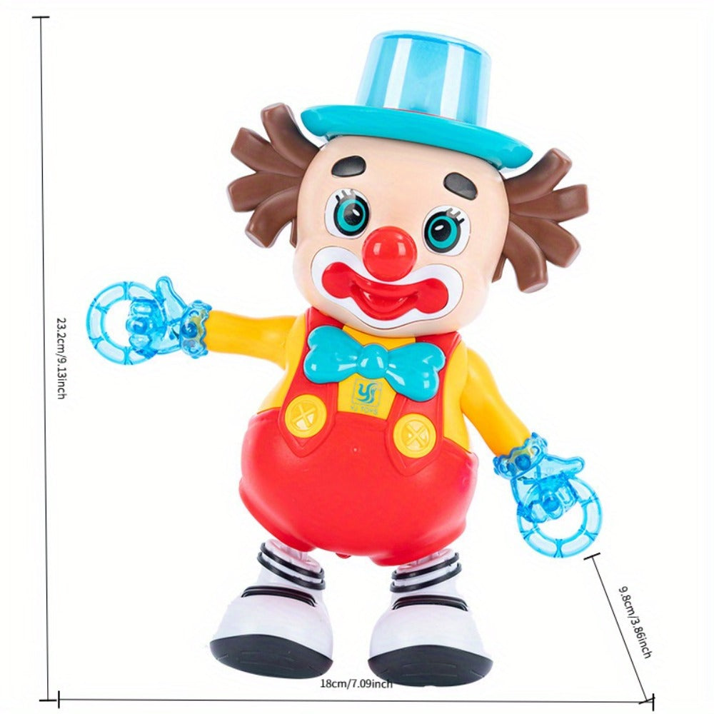 Dancing Clown Toy Doll with Light & Music, Swinging Fidget Toy for Kids Boys & Girls, Funny Weird Halloween Decoration