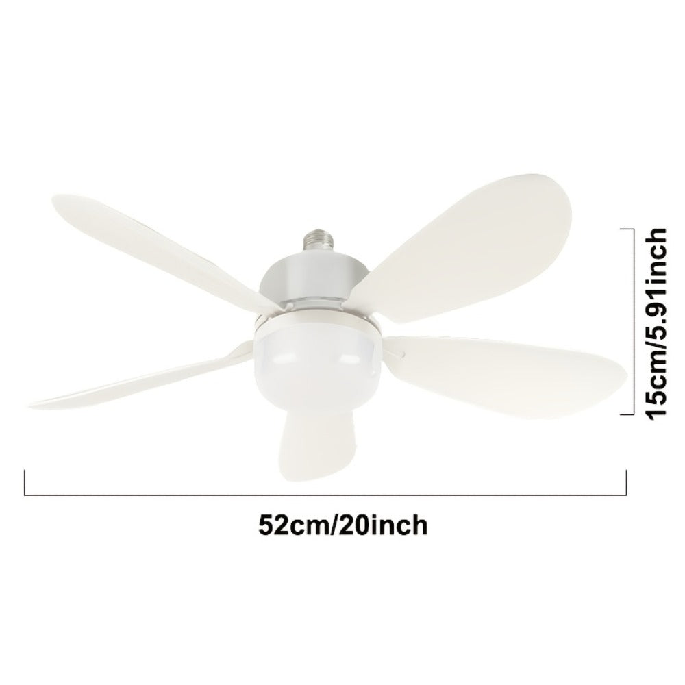Ceiling Fan with Light and Remote Control, 5-Blade 20 Inch 3-Speed 3-Color Dimmable LED Fan Light