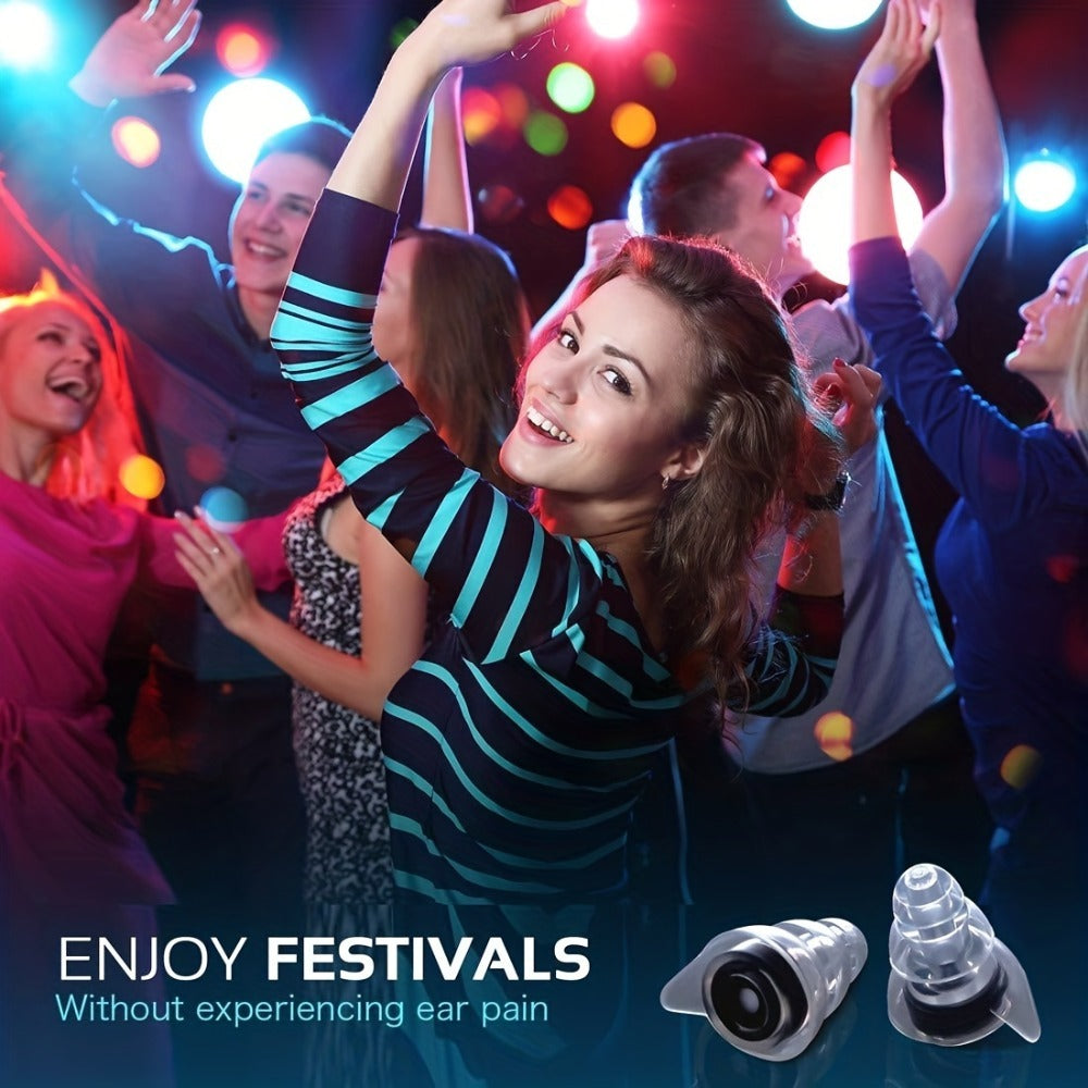 High Fidelity Earplugs for Concerts Musicians 24dB Noise Reduction, Advanced Filter Technology Ear Protection for Music Festivals