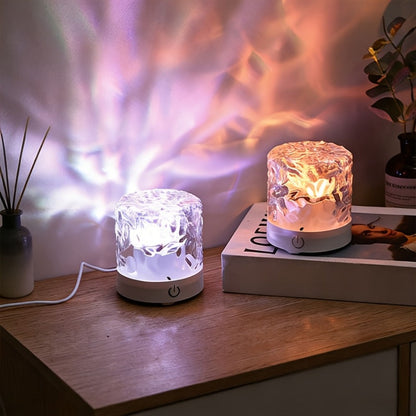 LED Star Projector Night Light USB Powered, 7-Star Galaxy Starry Sky & Water Ripple Effect Lamp for Bedroom Camping Wedding Home Decor