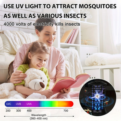 Indoor Bug Zapper Electric, Powerful Mosquito & Fly Zapper with Bug Collector Tray, Easy Clean, Silent Operation