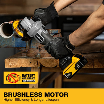 Brushless Angle Grinder for Dewalt 20V Battery - 4-1/2 Inch 9000 RPM with Grinding Wheels, Start & Safety Brake for Grinding
