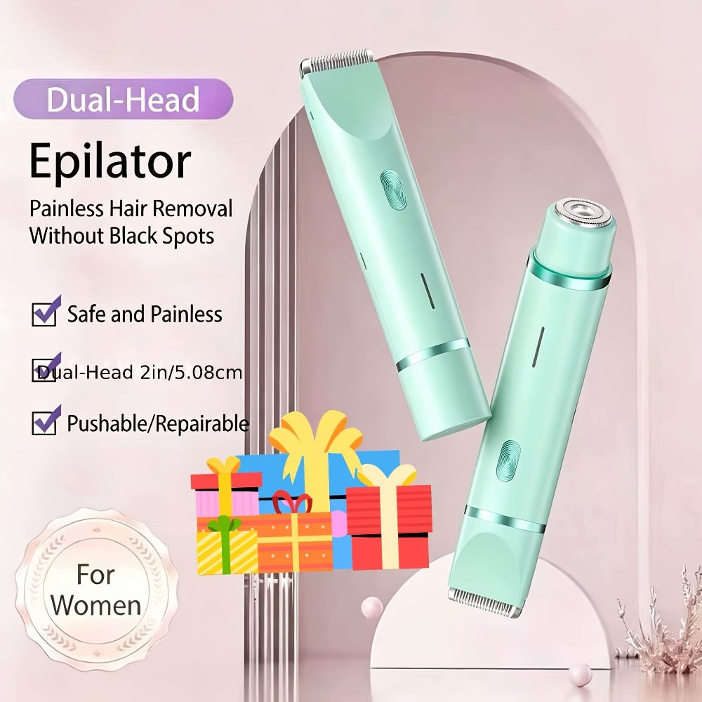Electric Shaver for Women 4-in-1 Rechargeable Grooming Kit – Painless Hair Remover Eyebrow Trimmer Nose Hair Bikini Trimmer