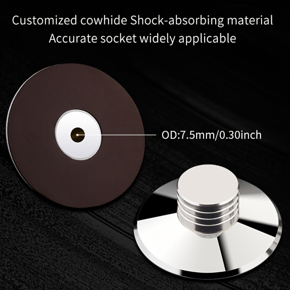 Vinyl Record Weight Stabilizer LP Clamp for Turntables | Metal Disc Stabilizer, Reduces Vibration & Noise, Polished Stainless Steel