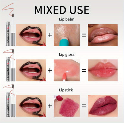 Lip Stain Pen Set 4 Colors 2-in-1 Lip Liner & Lip Tattoo – Waterproof Smudge-Proof Transfer-Resistant Matte Finish