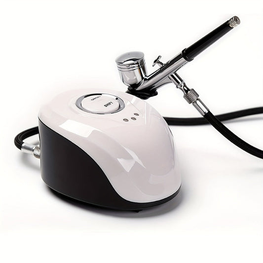 Mini Air Compressor and Airbrush Kit with White or Red 19B Model Options and 120 x 90 x 70 mm Pictured Base