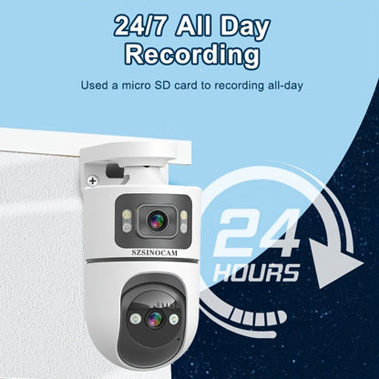 Security Camera 4K Dual-Lens Model with 2160P Video, Dual-Band WiFi, Color Night Vision and Tamper Detection