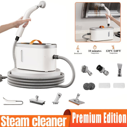 Portable Steam Cleaner 1200W, 2.3Bar High-Pressure Handheld Steam Cleaner 15-Second Heat-Up, 750ML Tank