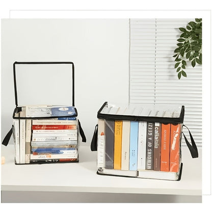 Clear-Sided Zipper Storage Bags with Black Webbing Handles and Double-Zipper Tops in Three- or Four-Piece Sets