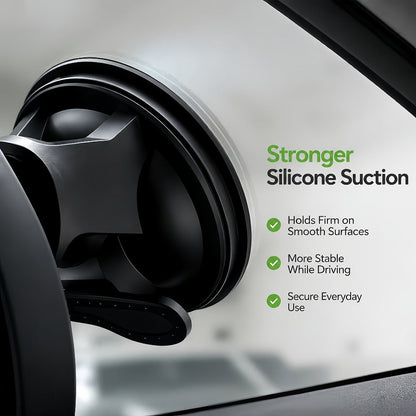 Convex Car Rearview Mirror 360° Rotating – Wide Angle Blind Spot Mirror with Silicone Suction Cup Mount for Cars Trucks SUVs Motorcycles