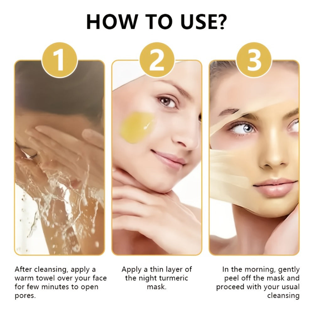 Kojic Acid Turmeric Face Mask with Vitamin C, Peeling Mask for, Deep Cleansing, Oil Control & Glowing Skin