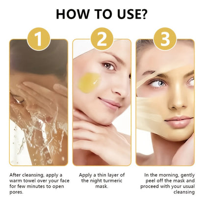 Kojic Acid Turmeric Face Mask with Vitamin C, Peeling Mask for, Deep Cleansing, Oil Control & Glowing Skin