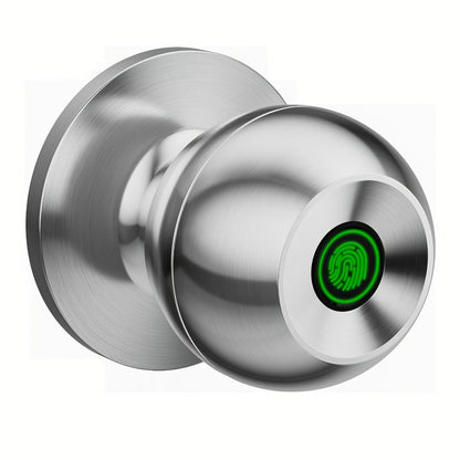K10 Rechargeable Smart Door Knob with Fingerprint & App Control – 3-in-1 Keyless Entry, Entrance/Passage/Privacy Mode