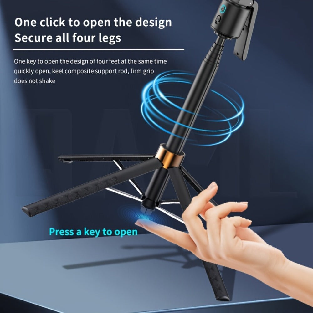 Q13 Tracking Selfie Stick Tripod with 180cm Pole, Fold-Out Base, Remote and 1/4-Inch Mount