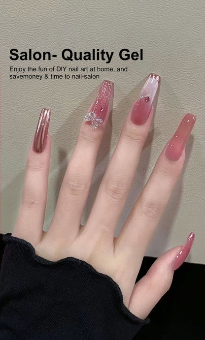 36-Color Polygel Nail Extension Kit with LED UV Lamp, Complete Poly Gel Starter Set with Dual Forms, Slip
