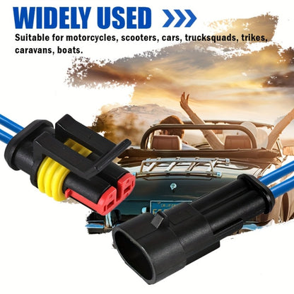 Automotive Connector Terminal Kit in 355-Piece or 352-Piece Set with 1- to 4-Pin Plugs and Seals