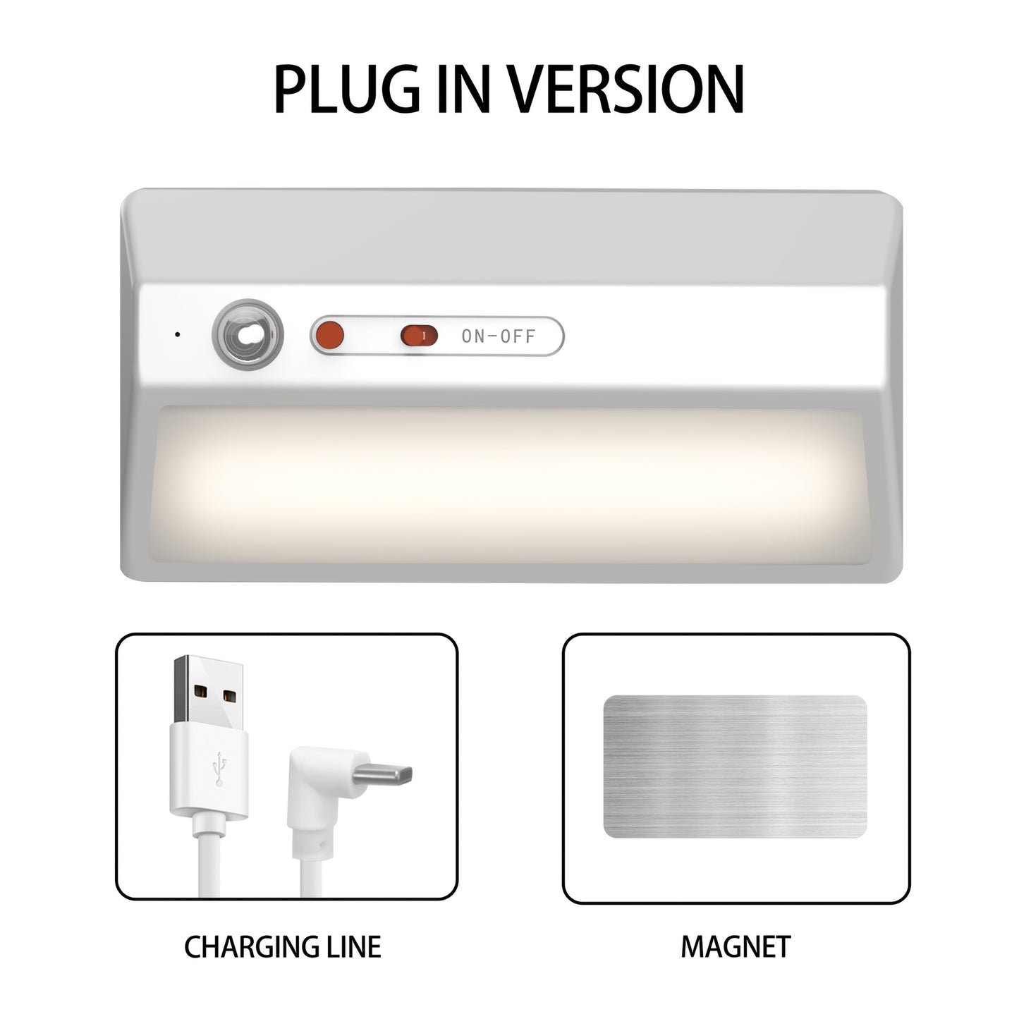 Smart Motion Sensor Night Light Plug-In, LED Light for Entryway, Corridor, Hallway & Staircase with USB Charging