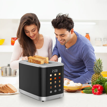 2 Slice Toaster with Touch Screen, 1.5" Wide Slot for Bread, Bagels & English Muffins, 6 Bread Types