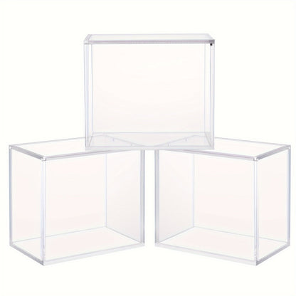 Acrylic Booster Box Display Case with Magnetic Lid, Thick 5mm Clear Storage for Pokemon TCG Card Collectors