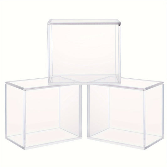 Acrylic Booster Box Display Case with Magnetic Lid, Thick 5mm Clear Storage for Pokemon TCG Card Collectors
