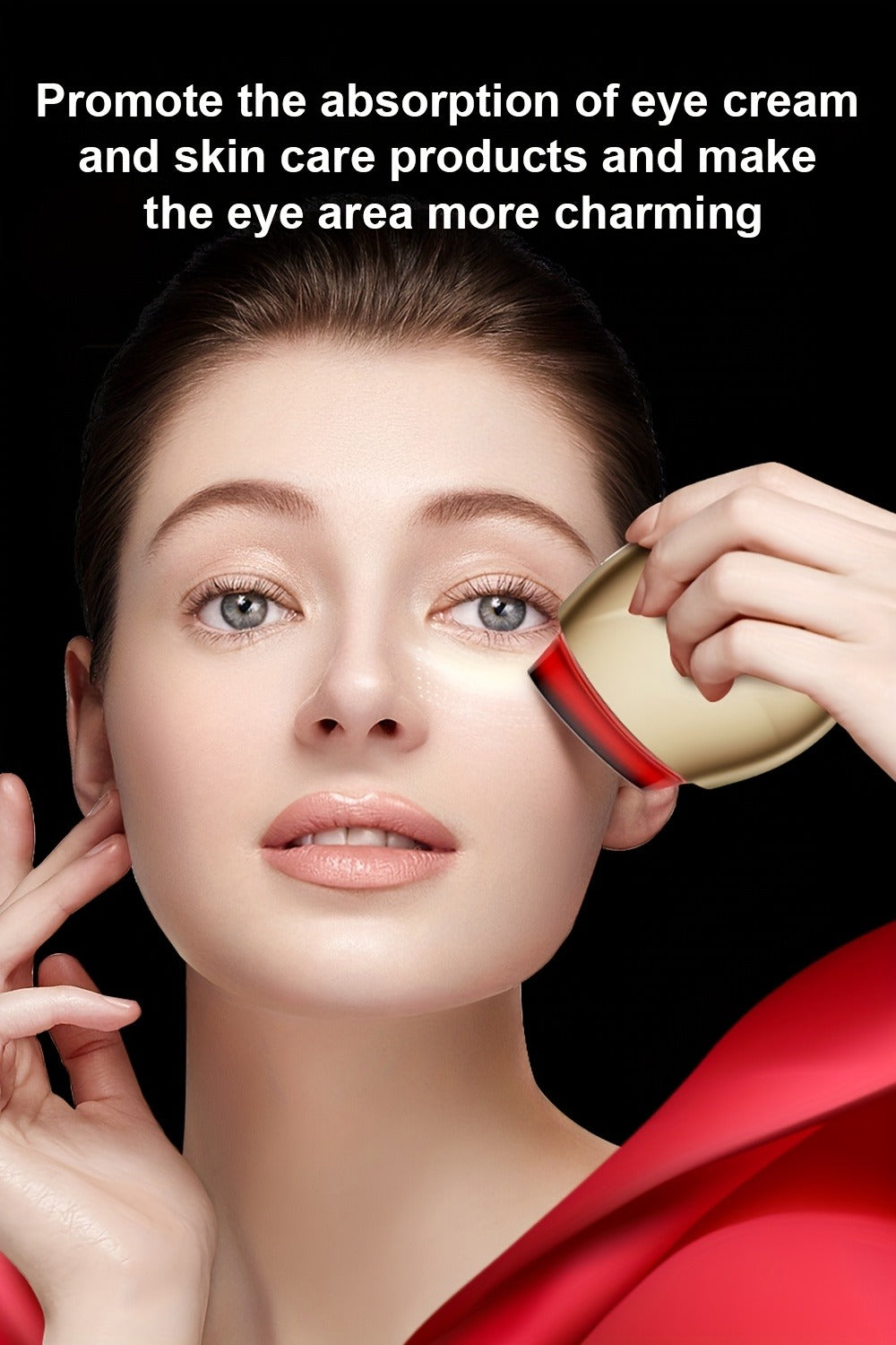 EMS Face Massager, 3-in-1 LED Light Therapy, Heat & EMS, USB Rechargeable Portable Facial Beauty Device for