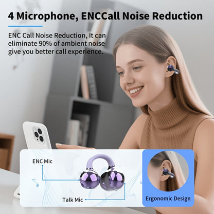 Open-Ear Clip Earphones Bluetooth 5.4 Wireless Earbuds for Glasses Wearers Small Ears Low Latency for an Everyday Personal Care Routine