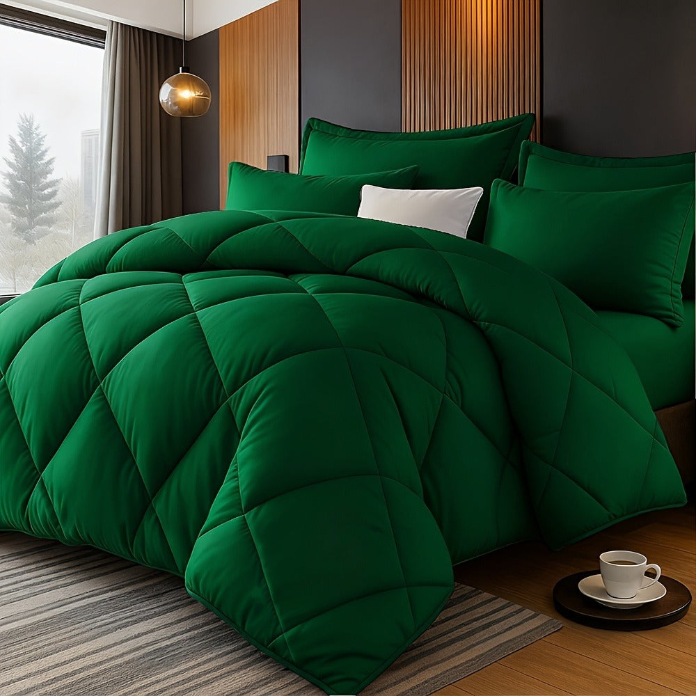 Comforter Set 2/3 Piece – Diamond Grid Quilted Down Alternative Comforter with Pillowcases, Soft Microfiber Breathable All Season Bedding