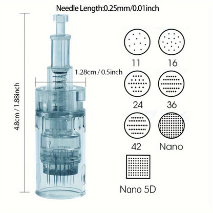 Dr. Pen M8 Replacement Cartridges 25Pcs - 16/36 Pins & Round Nano for Entryways, Bedrooms and Living Spaces