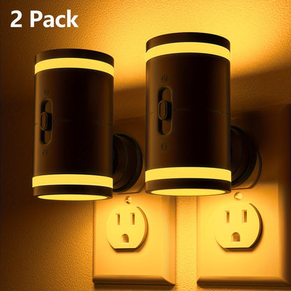 LED Night Light Plug In Dusk to Dawn Sensor, 5-120LM Adjustable Brightness, 3 Color Temperatures