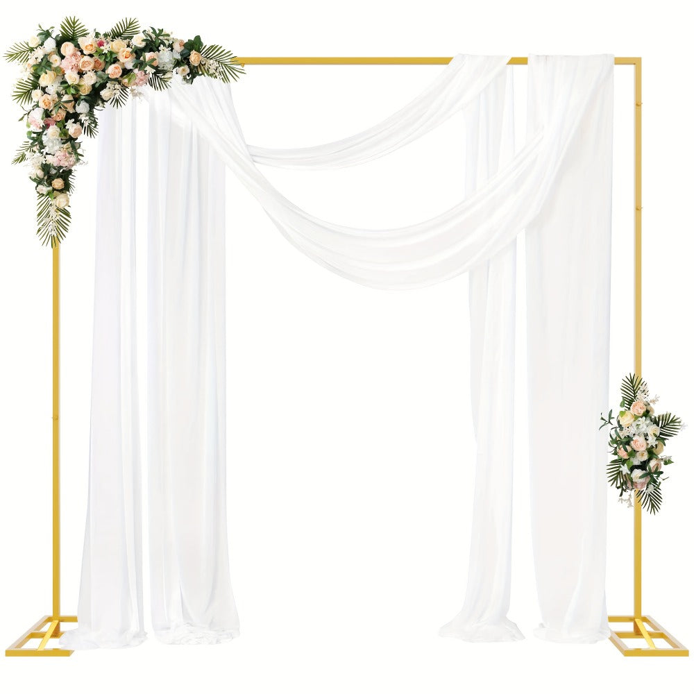 Premium Square Backdrop Support Stand | Flexible Portable Rectangular Metal Frame for Wedding Ceremony, Birthday Party