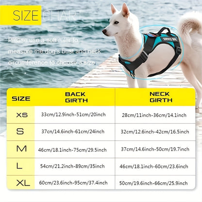Reflective Dog Harness Vest with Handle Adjustable No-Pull Pet Vest for Walking Running & Training – Easy Control