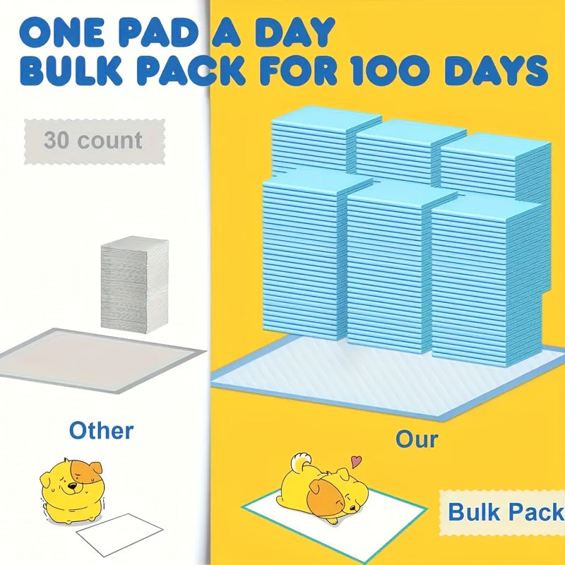 Bulk Pet Pee Pads 50 to 400-Count – Super Absorbent Leak-Proof Disposable Training Pads 23.6"x23.6" | For Dogs, Puppies
