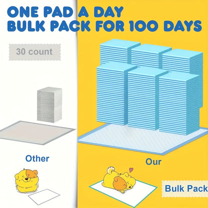 Bulk Pet Pee Pads 50 to 400-Count – Super Absorbent Leak-Proof Disposable Training Pads 23.6"x23.6" | For Dogs, Puppies