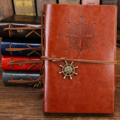 Retro Spiral Notebook 2 Pack – Vintage Pirate Anchor Design Diary Journal | Traveler Notepad Gift for Christmas, Birthday, Graduation