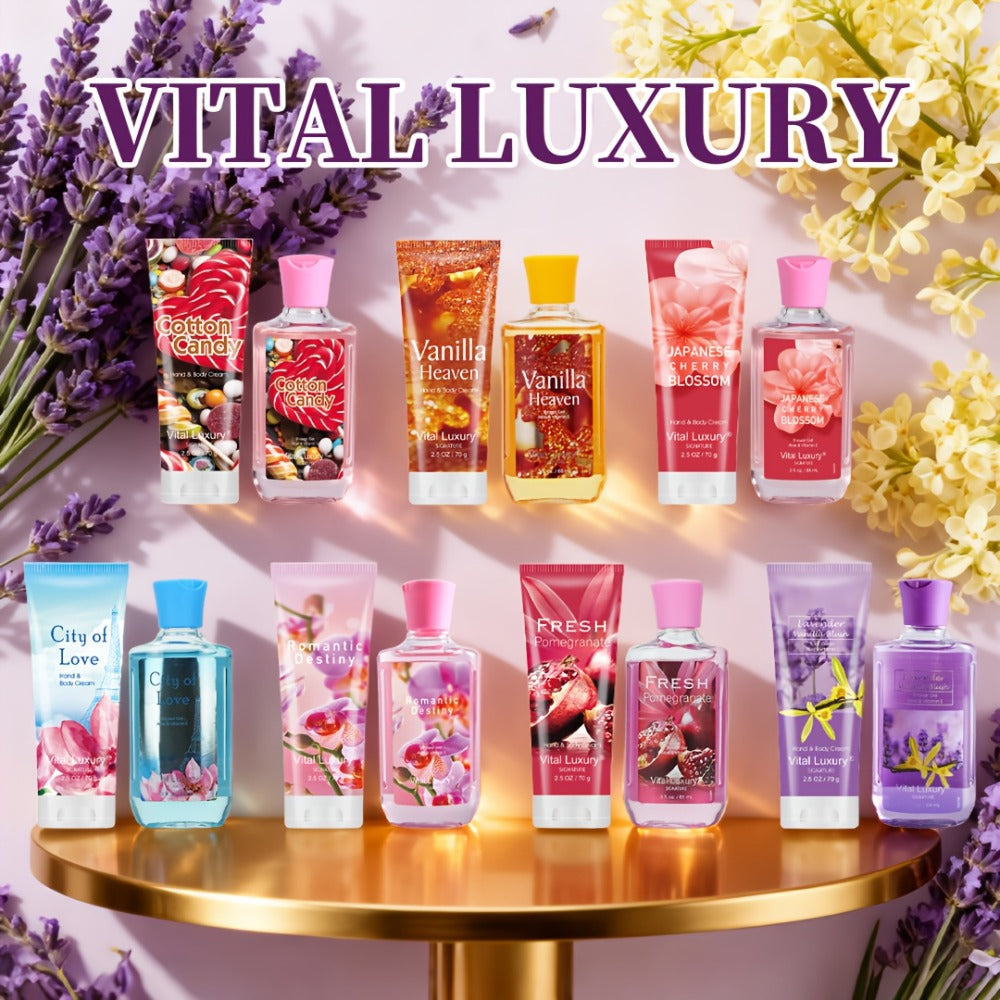 Two-Piece Body Wash and Hand Cream Gift Set with 88 ml Bottle, 70 g Tube and Five Scent Options