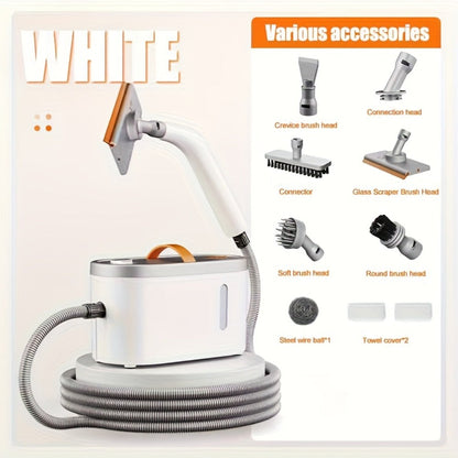 Steam Cleaner 1200W Canister Model with Handheld Wand, Flexible Hose and Interchangeable Detail Attachments