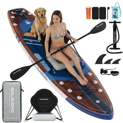 Stand Up Paddle Board Inflatable SUP 10'6" & 11'6" – Non-Slip EVA Deck, 180kg Capacity, All-in-One Accessories Kit with Pump