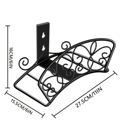 Wall-Mounted Water Pipe Bracket Decorative Bird Butterfly Garden Hose Holder 11x6in