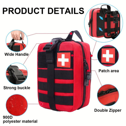 First Aid Kit 399pcs / 99pcs Professional Portable Survival Gear with Splints Scissors Tweezers for Hiking Camping Hunting Car Travel