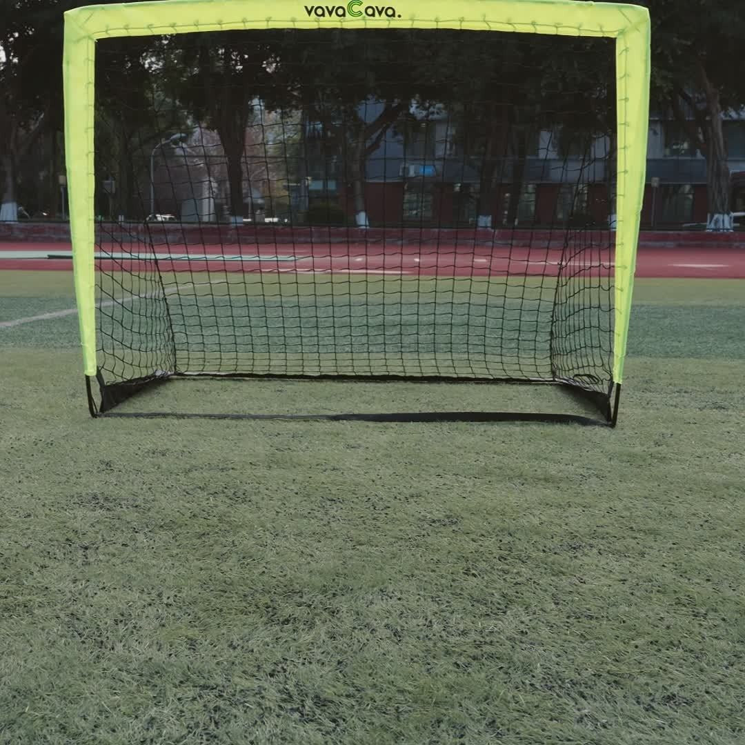 Portable Soccer Goals Set of 2 with Nets 4'x3' Backyard Indoor Outdoor Soccer Goal Kit with 2 Soccer Balls Pump and Carrying Bag for Kids
